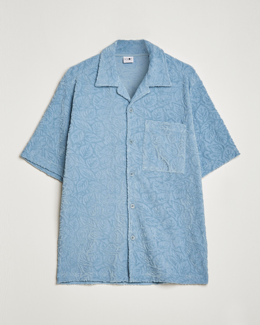 Herre | Polotrøjer | NN07 | Julio Structured Terry Polo Ashley Blue
