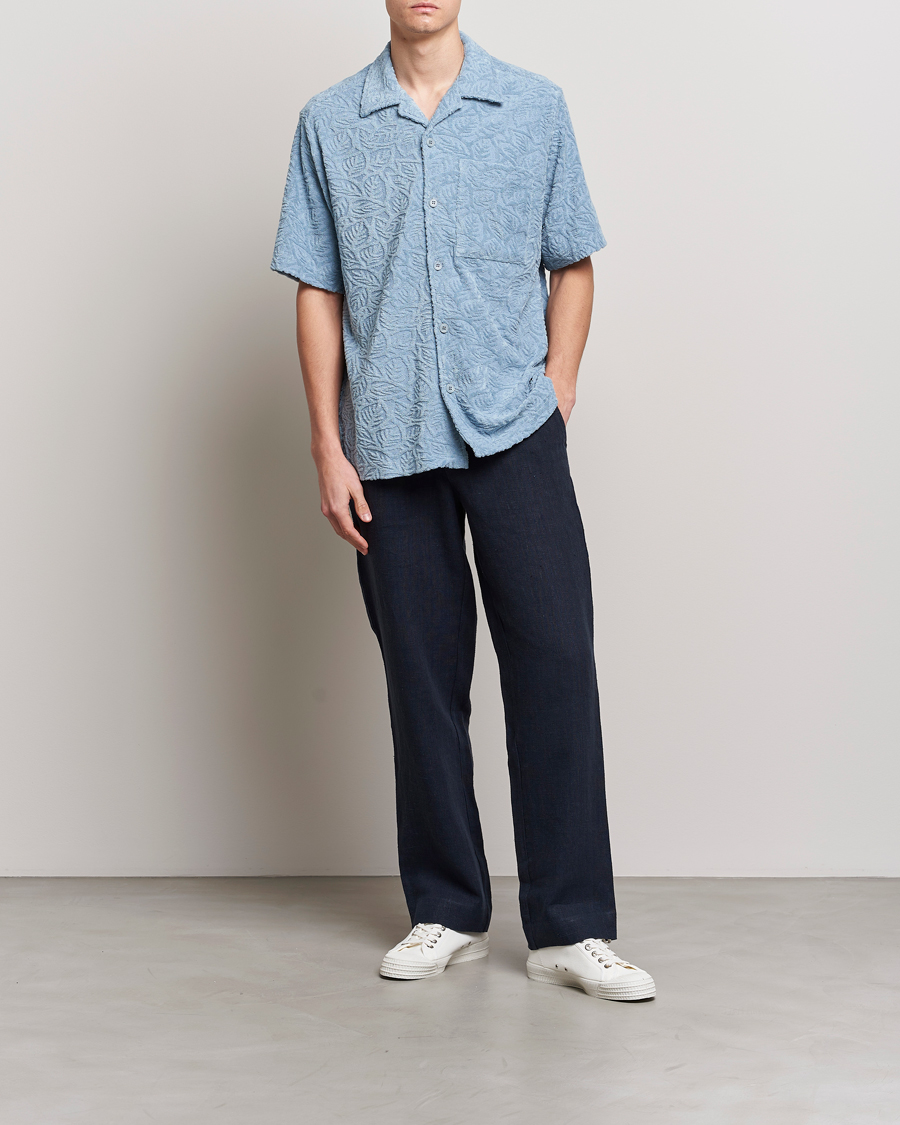 Herre | Polotrøjer | NN07 | Julio Structured Terry Polo Ashley Blue