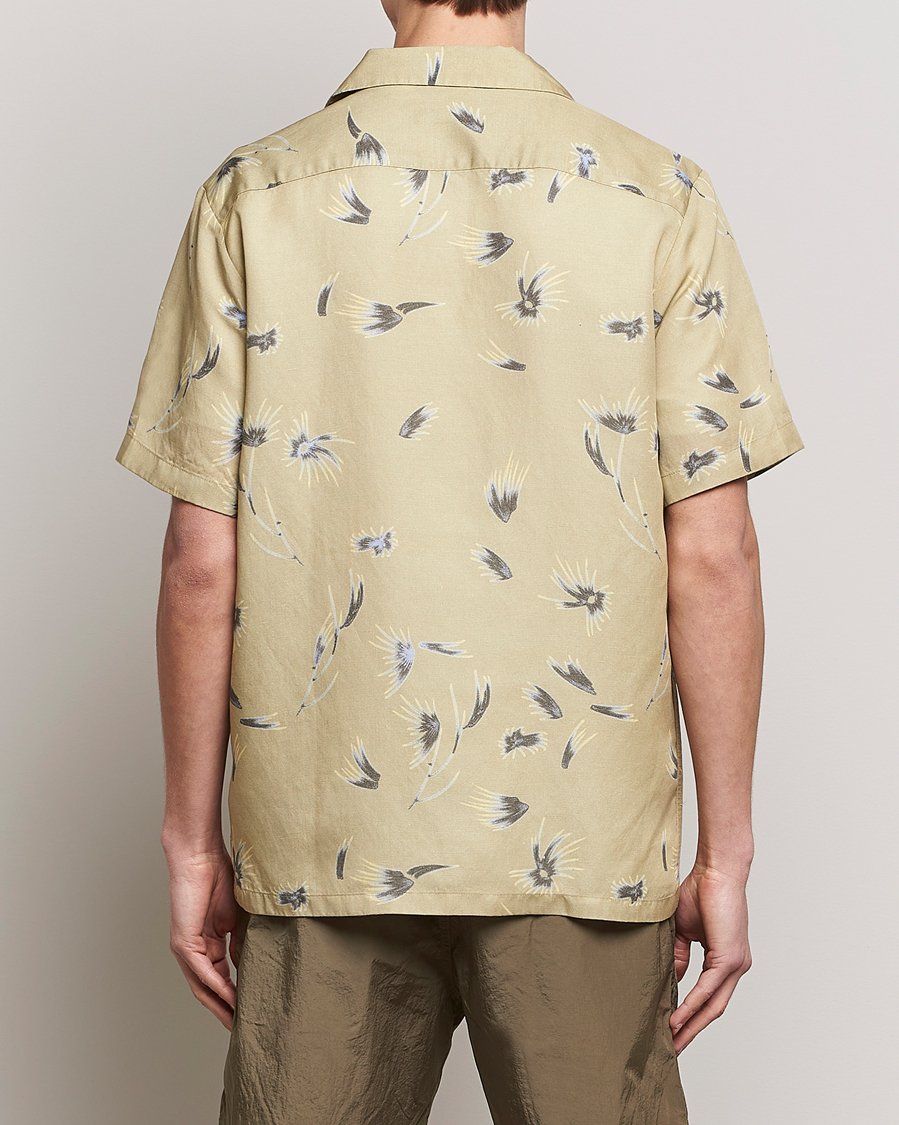 Herre | Skjorter | NN07 | Daniel Short Sleeve Tencel/Linen Printed Shirt Pale Olive