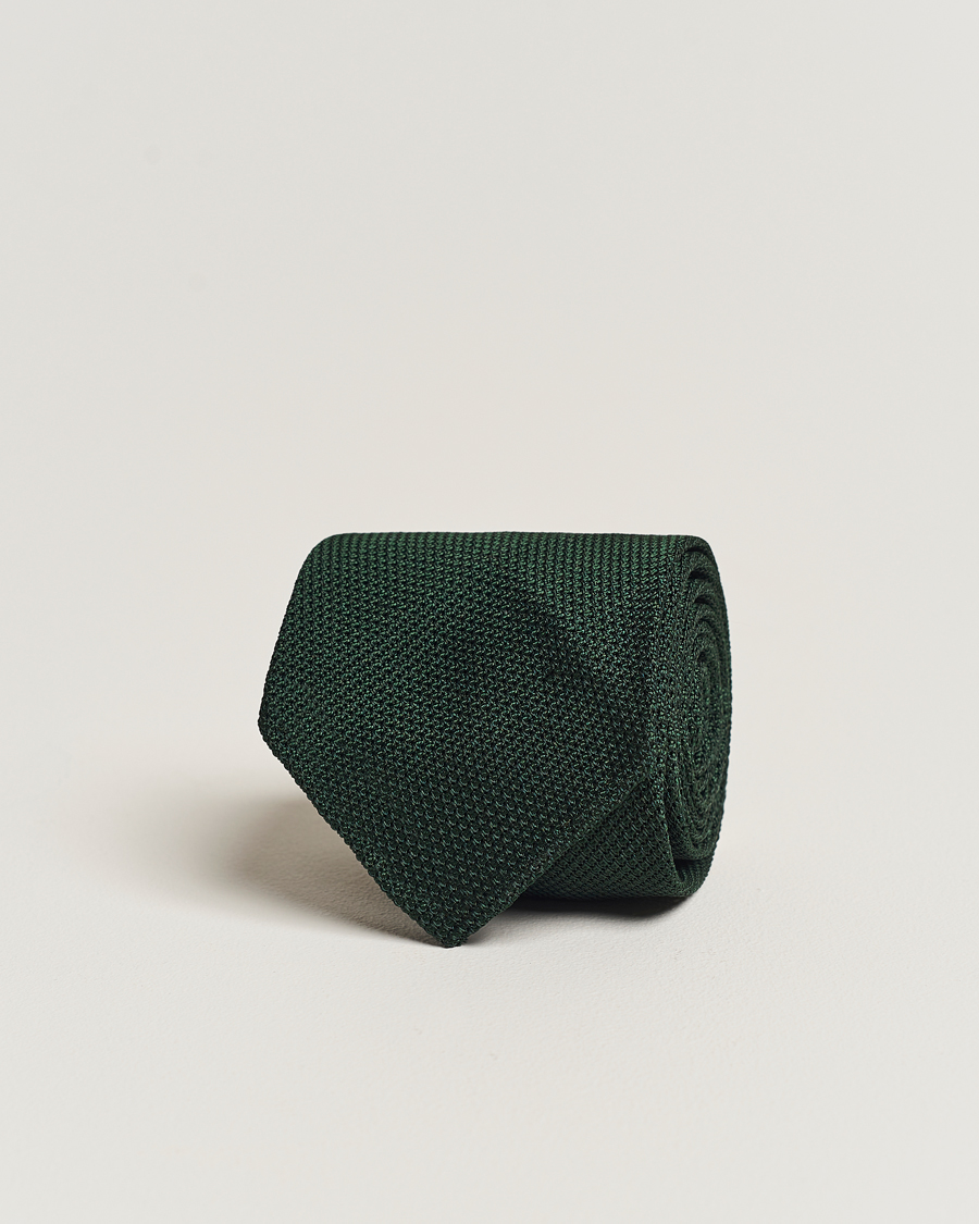 Herre | Slips | Finamore Napoli | Grenadine Silk Tie Forest Green
