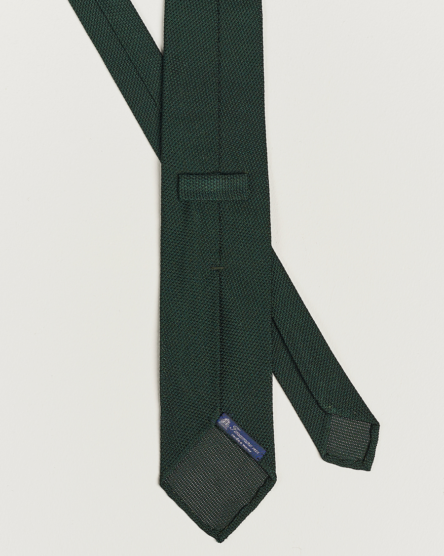 Herre | Slips | Finamore Napoli | Grenadine Silk Tie Forest Green