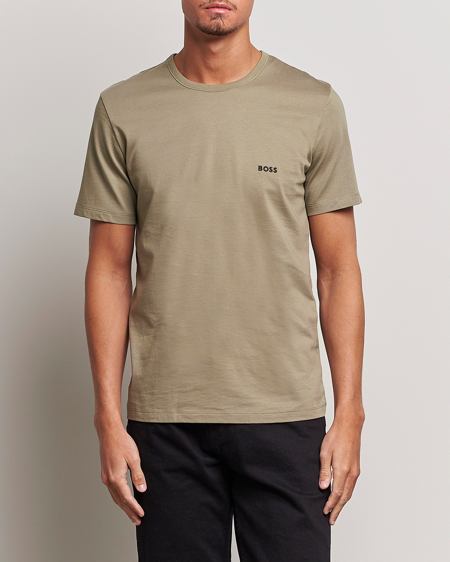 Herre | Sorte t-shirts | BOSS BLACK | 3-Pack Crew Neck T-Shirt Green/Black/Navy