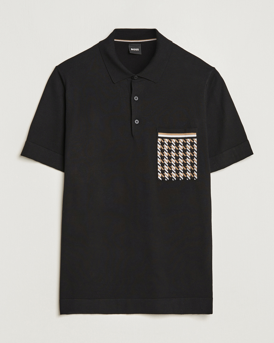 Herre | Polotrøjer | BOSS BLACK | Ofiordo Checked Pocket Polo Black