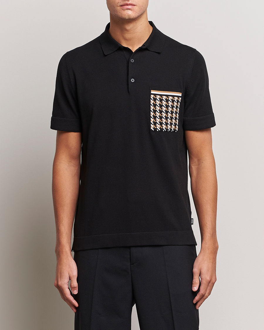 Herre | Polotrøjer | BOSS BLACK | Ofiordo Checked Pocket Polo Black