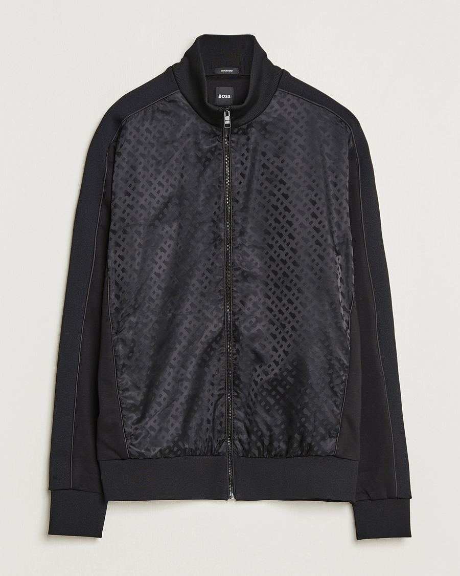 Herre | Trøjer | BOSS BLACK | Shepherd Monogram Full Zip Sweater Black