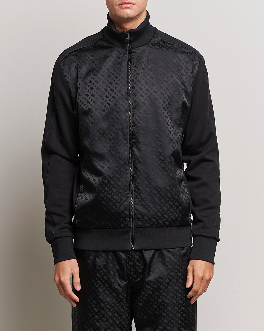 Herre | BOSS BLACK | BOSS BLACK | Shepherd Monogram Full Zip Sweater Black