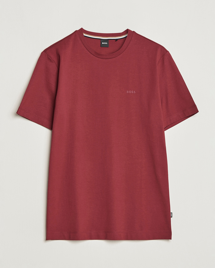 Herre | T-Shirts | BOSS BLACK | Thompson Crew Neck T-Shirt Dark Red