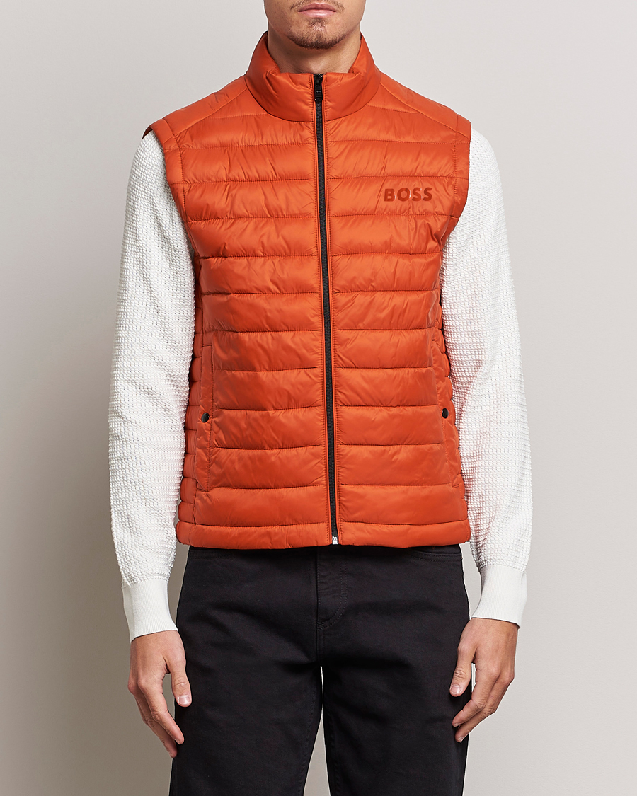 Herre | Jakker | BOSS BLACK | Calano Down Vest Dark Orange
