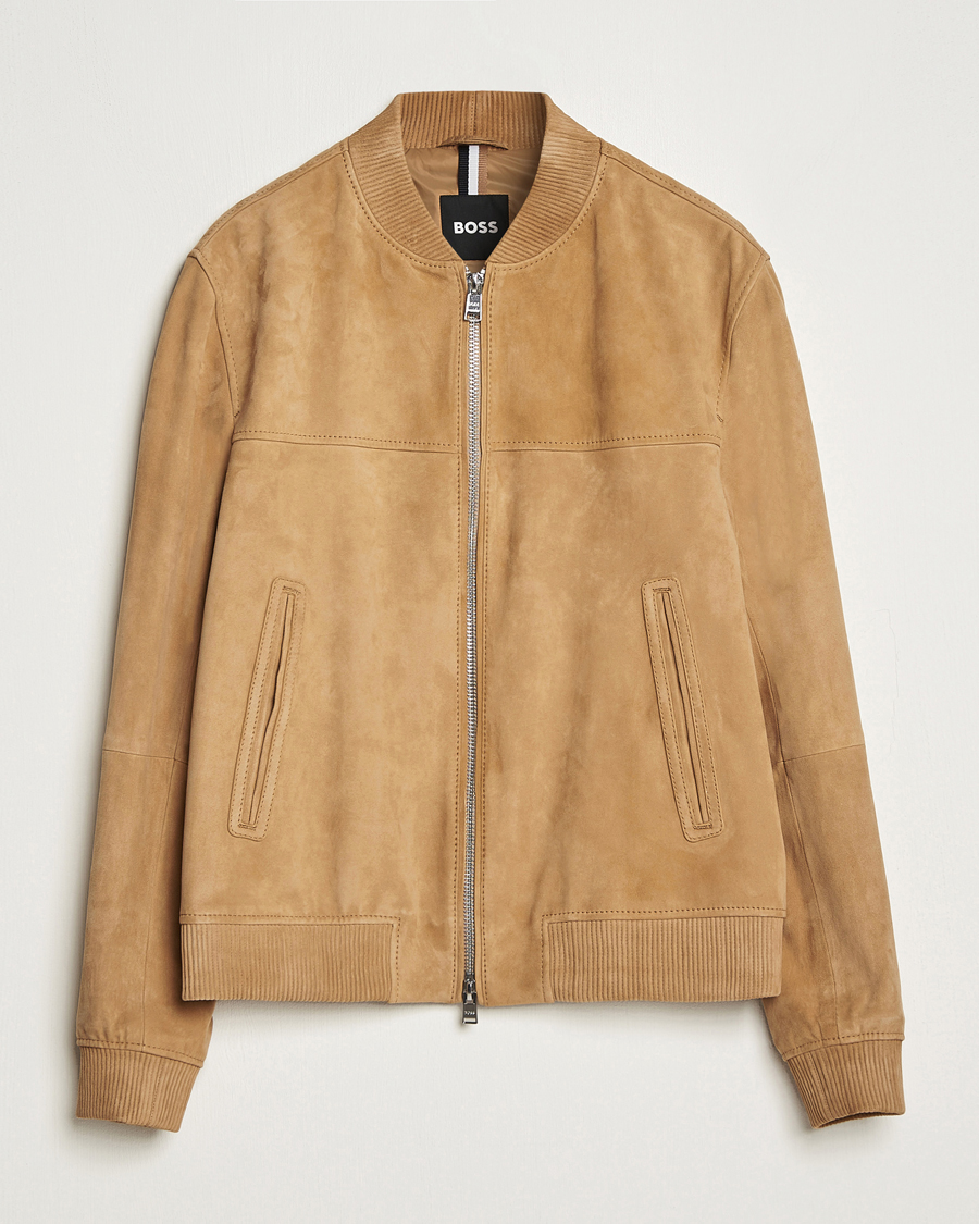 Herre | Jakker | BOSS BLACK | Malbano Suede Jacket Medium Beige