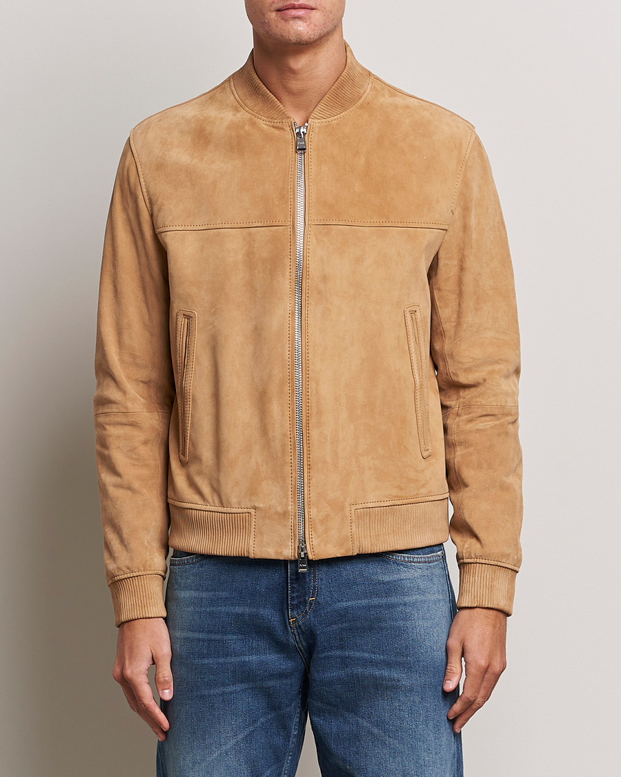 Herre | Jakker | BOSS BLACK | Malbano Suede Jacket Medium Beige