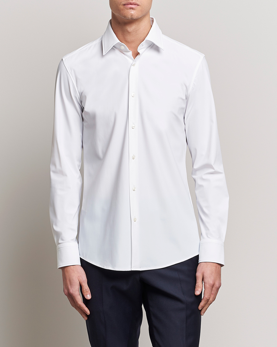 Herre | Casualskjorter | BOSS BLACK | Hank 4-Way Stretch Shirt White
