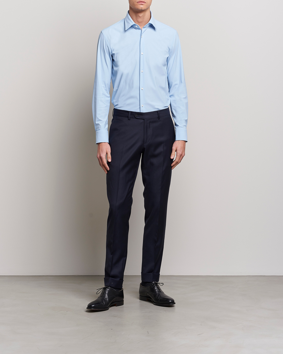 Herre | Skjorter | BOSS BLACK | Hank 4-Way Stretch Shirt Light Blue