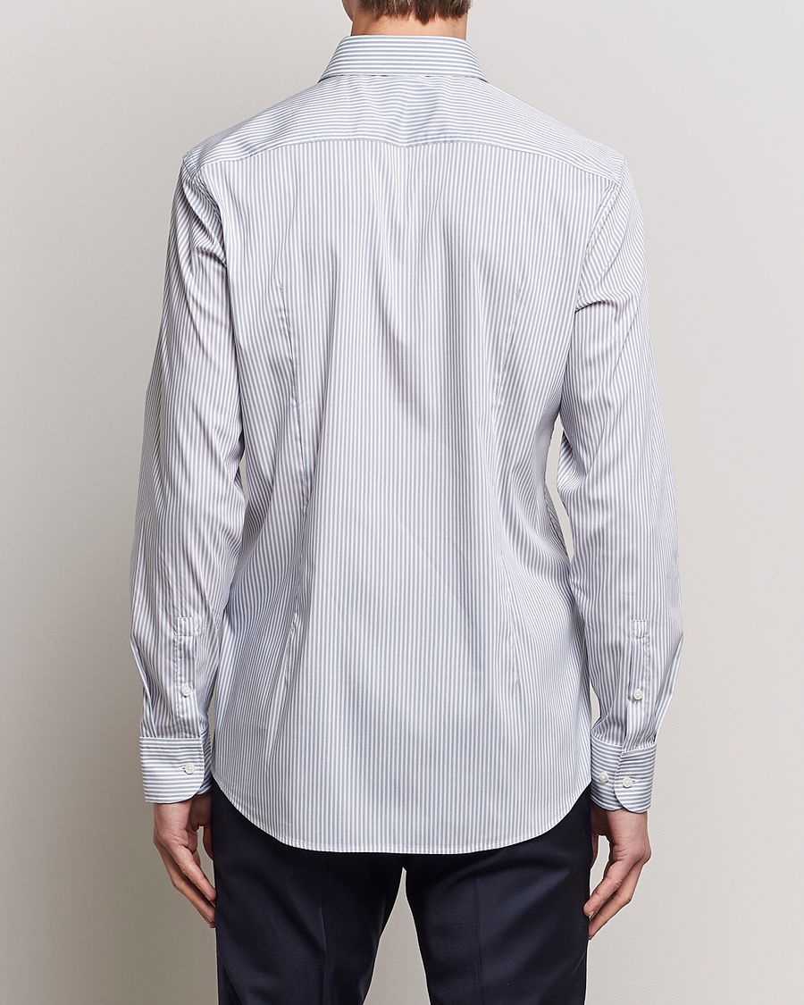 Herre | Skjorter | BOSS BLACK | Hank 4-Way Striped Stretch Shirt Open Blue