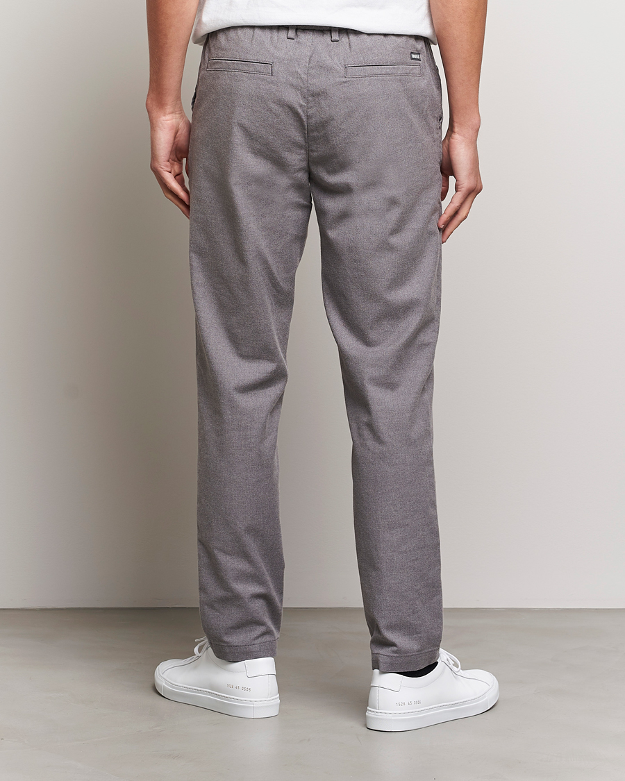 Herre | Bukser | BOSS BLACK | Kane Pleated Drawstring Trousers Silver