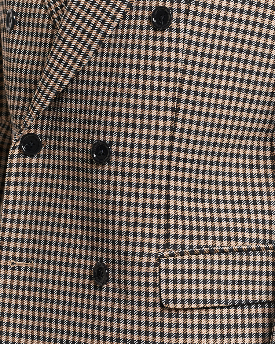 Herre | Blazere & jakker | BOSS BLACK | Carper Tweed Checked Double Breasted Blazer Beige