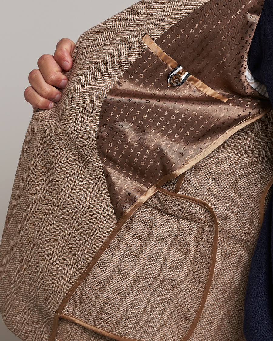 Herre | Blazere & jakker | BOSS BLACK | Huston Herringbone Blazer Medium Beige