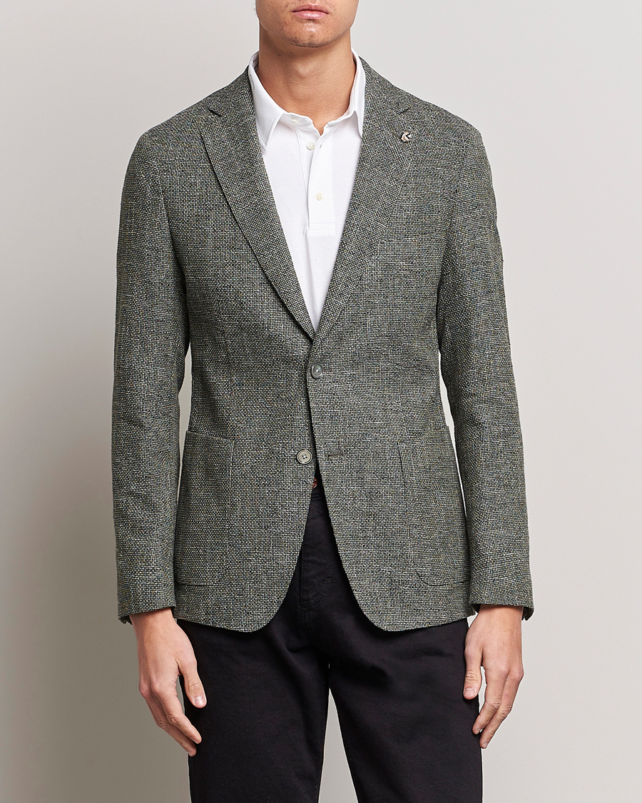 Herre | Blazere & jakker | BOSS BLACK | Hanry Cotton Patch Pocket Blazer Open Green