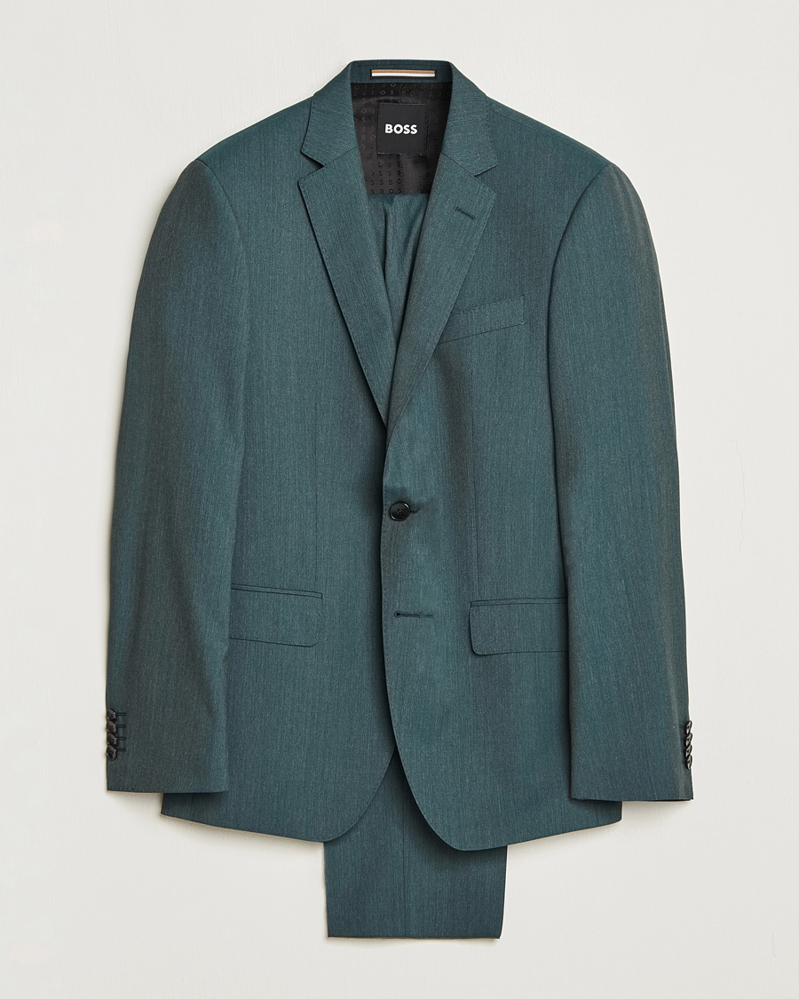 Herre | Jakkesæt | BOSS BLACK | Huge Wool Suit Open Green