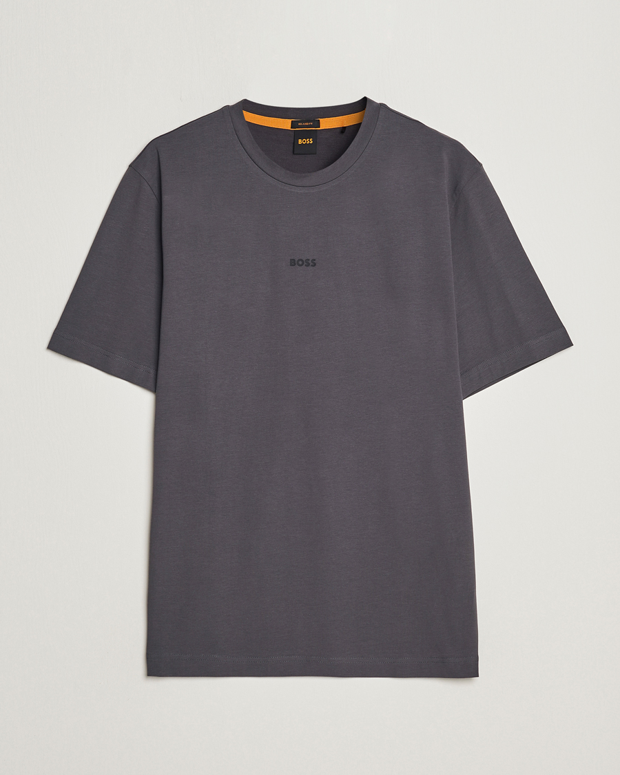 Herre | T-Shirts | BOSS ORANGE | Tchup Logo Crew Neck T-Shirt Dark Grey