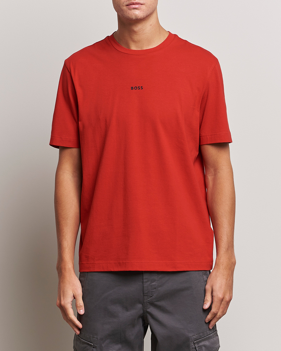Herre | T-Shirts | BOSS ORANGE | Tchup Logo Crew Neck T-Shirt Bright Red