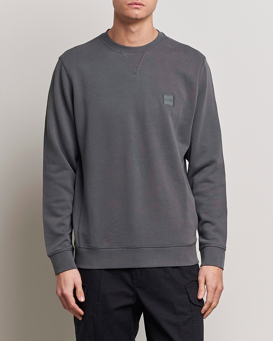 Herre | Grå sweatshirts | BOSS ORANGE | Westart Logo Sweatshirt Dark Grey