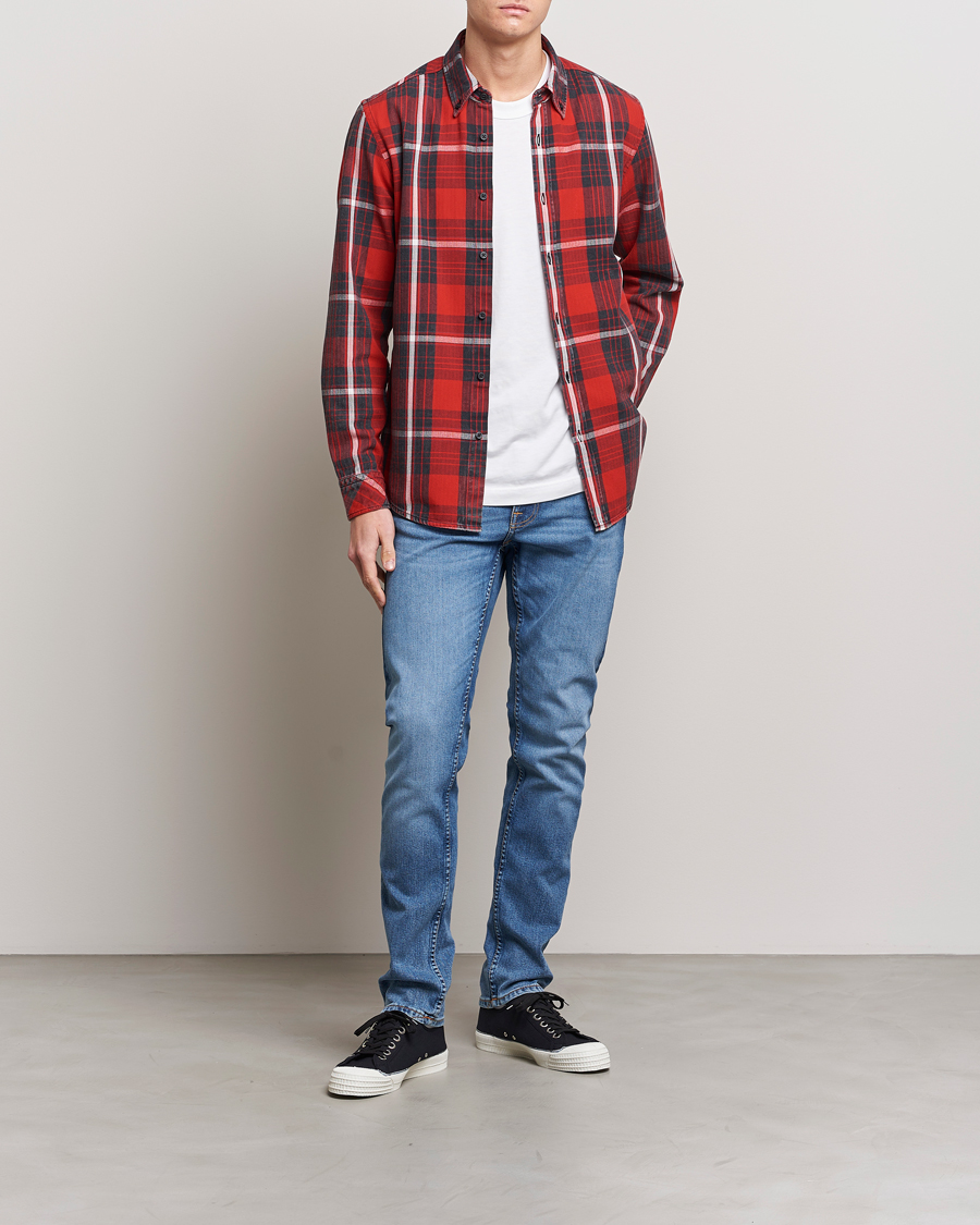 Herre | Skjorter | BOSS ORANGE | Rickert Checked Shirt Red/Grey