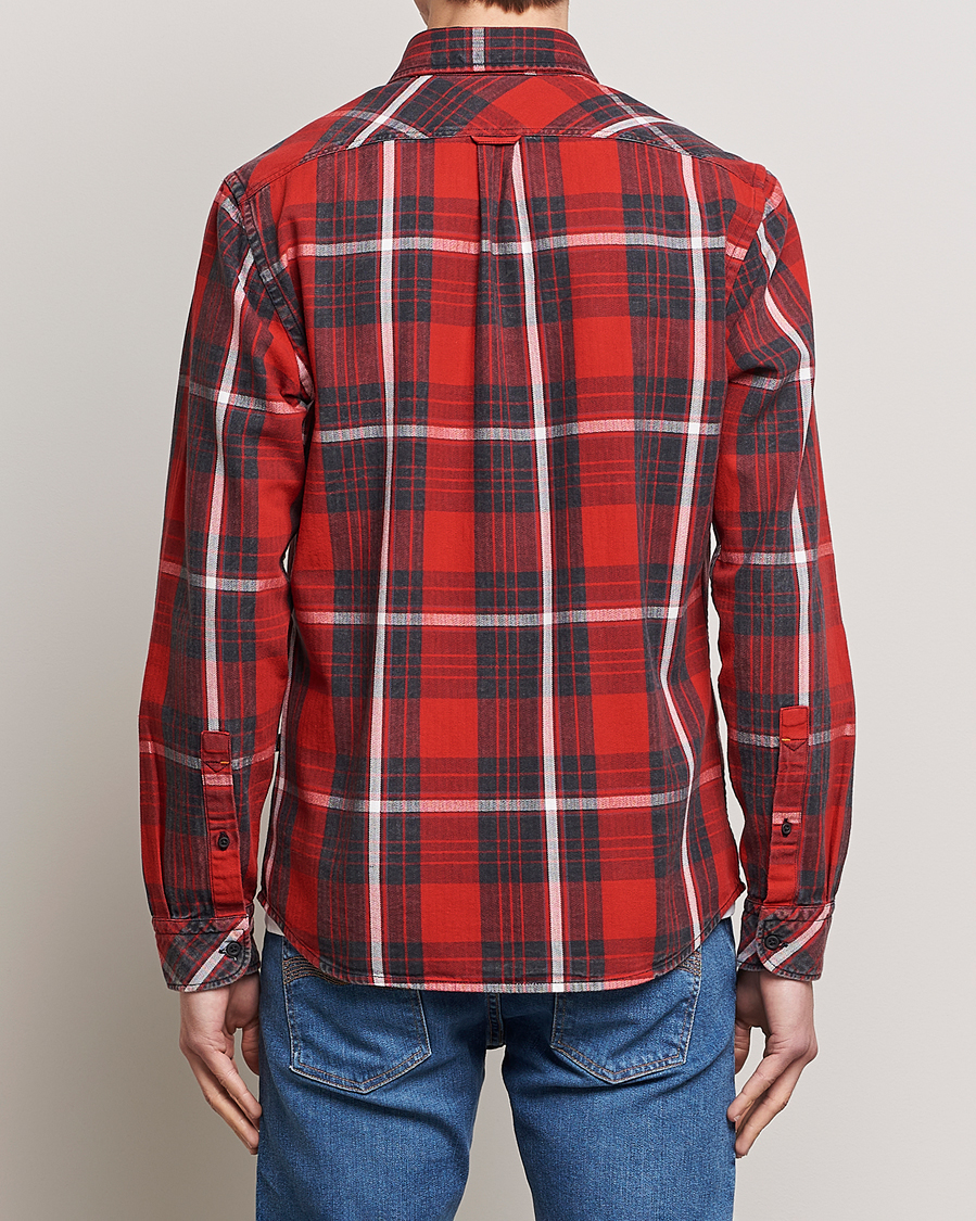 Saks Paradis Udråbstegn BOSS ORANGE Rickert Checked Shirt Red/Grey - CareOfCarl.dk