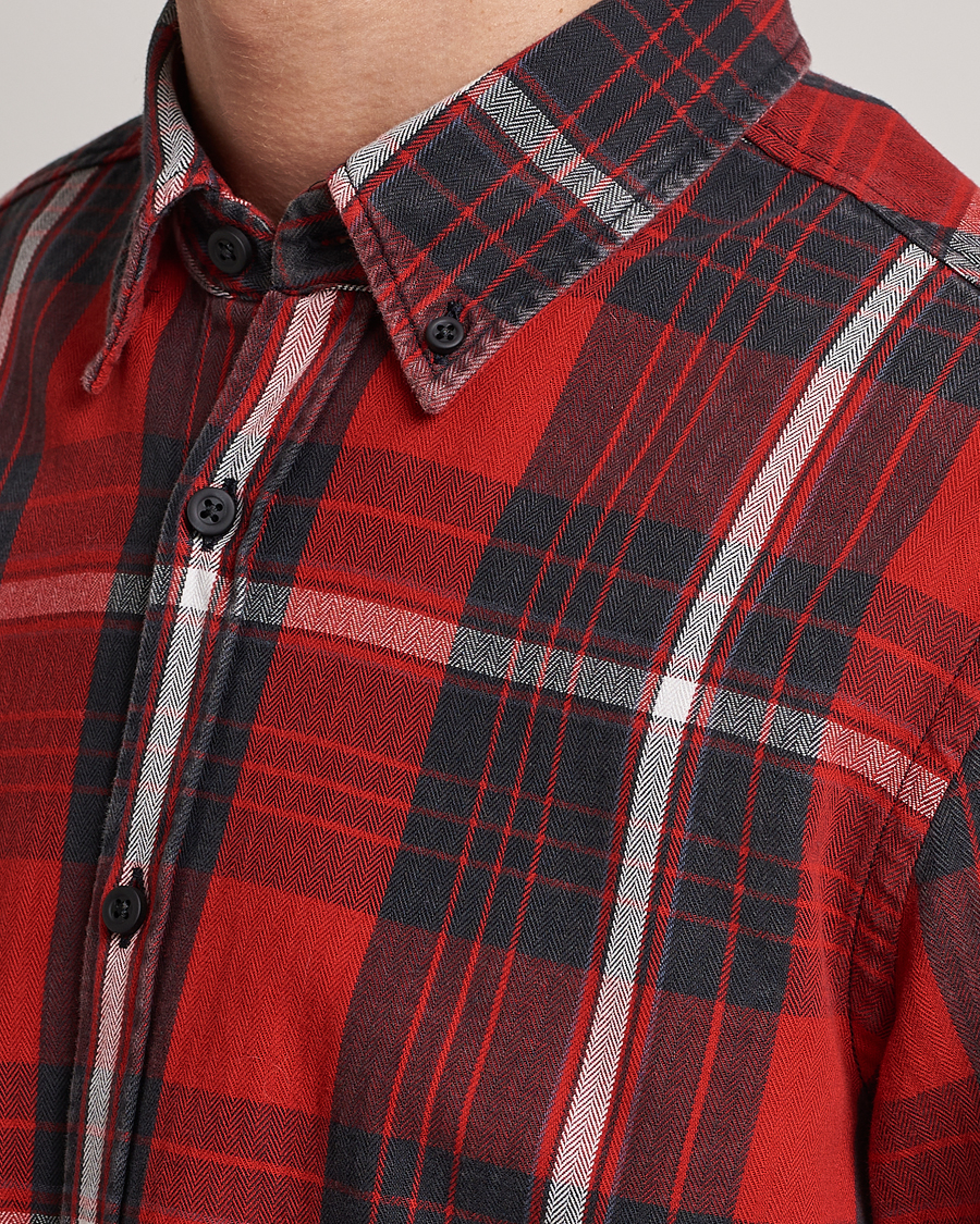 Herre | Skjorter | BOSS ORANGE | Rickert Checked Shirt Red/Grey