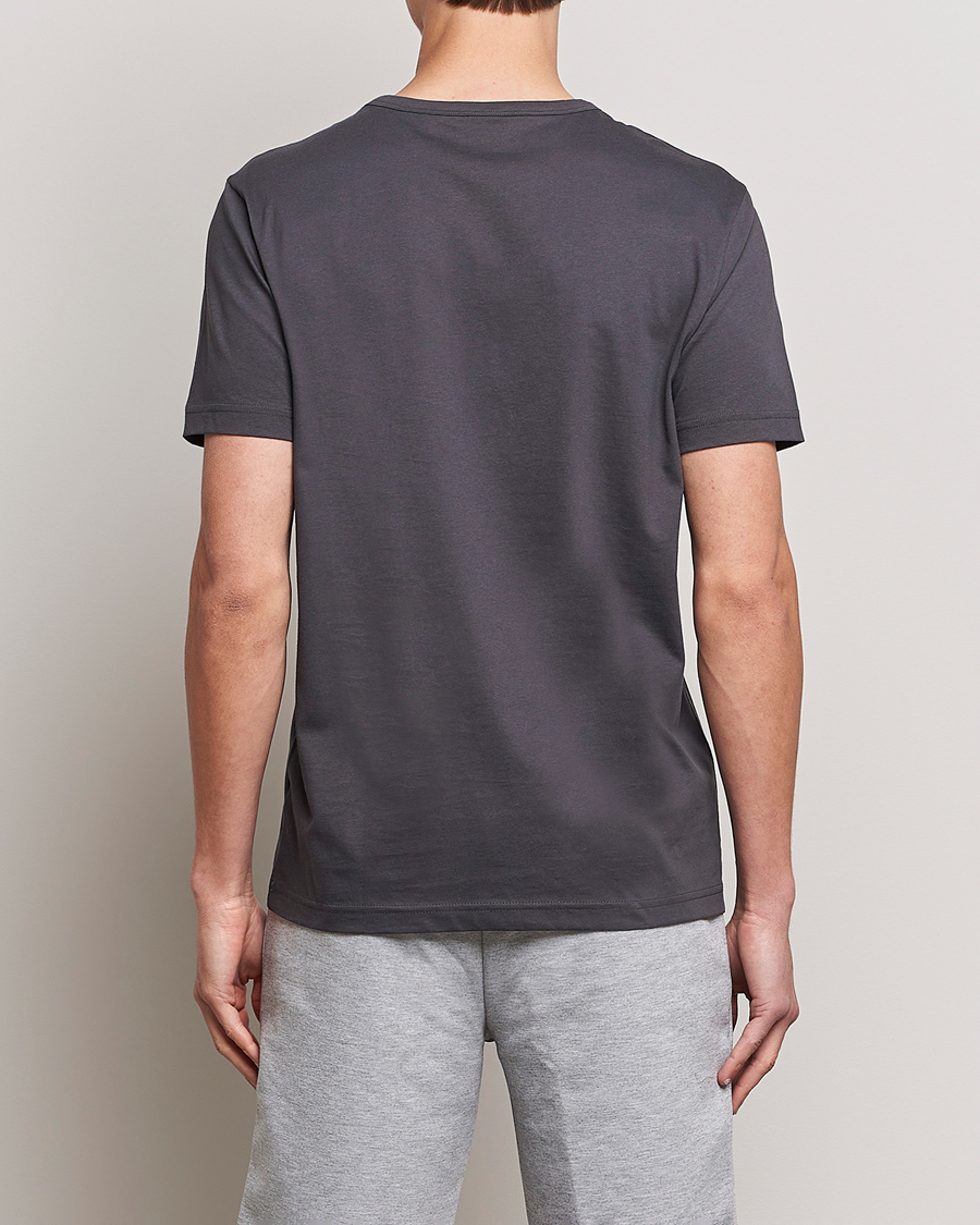Herre | T-Shirts | BOSS GREEN | Curved Logo Crew Neck T-Shirt Dark Grey
