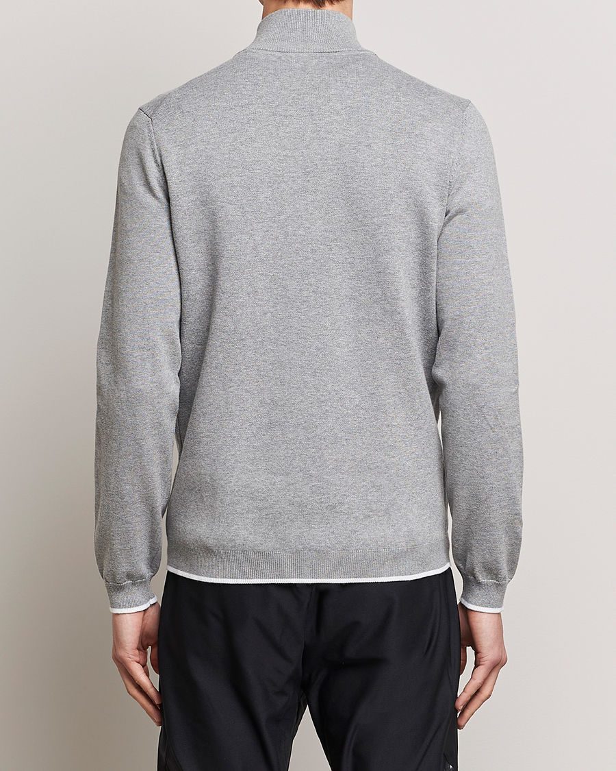Herre | Trøjer | BOSS GREEN | Zallo Knitted Half Zip Sweater Light Grey