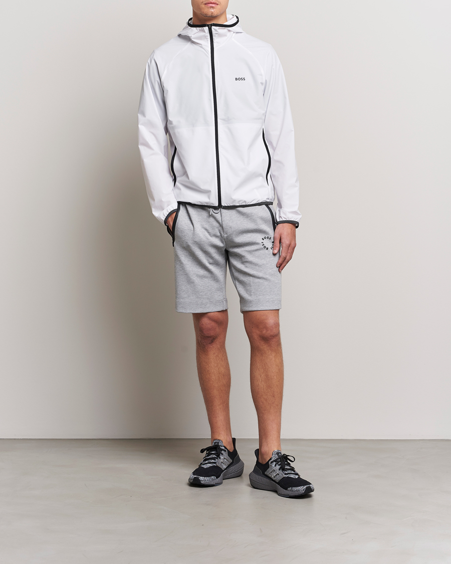 Herre | Jakker | BOSS GREEN | Cush Shell Hoodie Jacket White