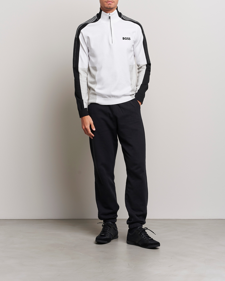 Herre | Trøjer | BOSS GREEN | Zolkar Knitted Half Zip White