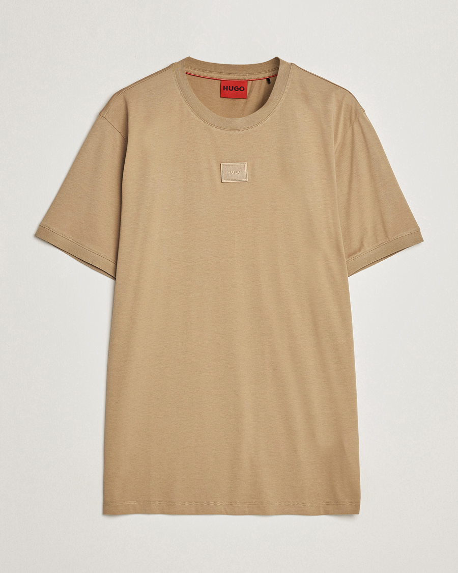 Herre | T-Shirts | HUGO | Diragolino Crew Neck T-Shirt Open Brown