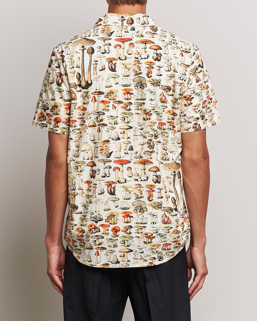 Herre | Skjorter | HUGO | Ellino Mushroom Short Sleeve Shirt Beige Overflow