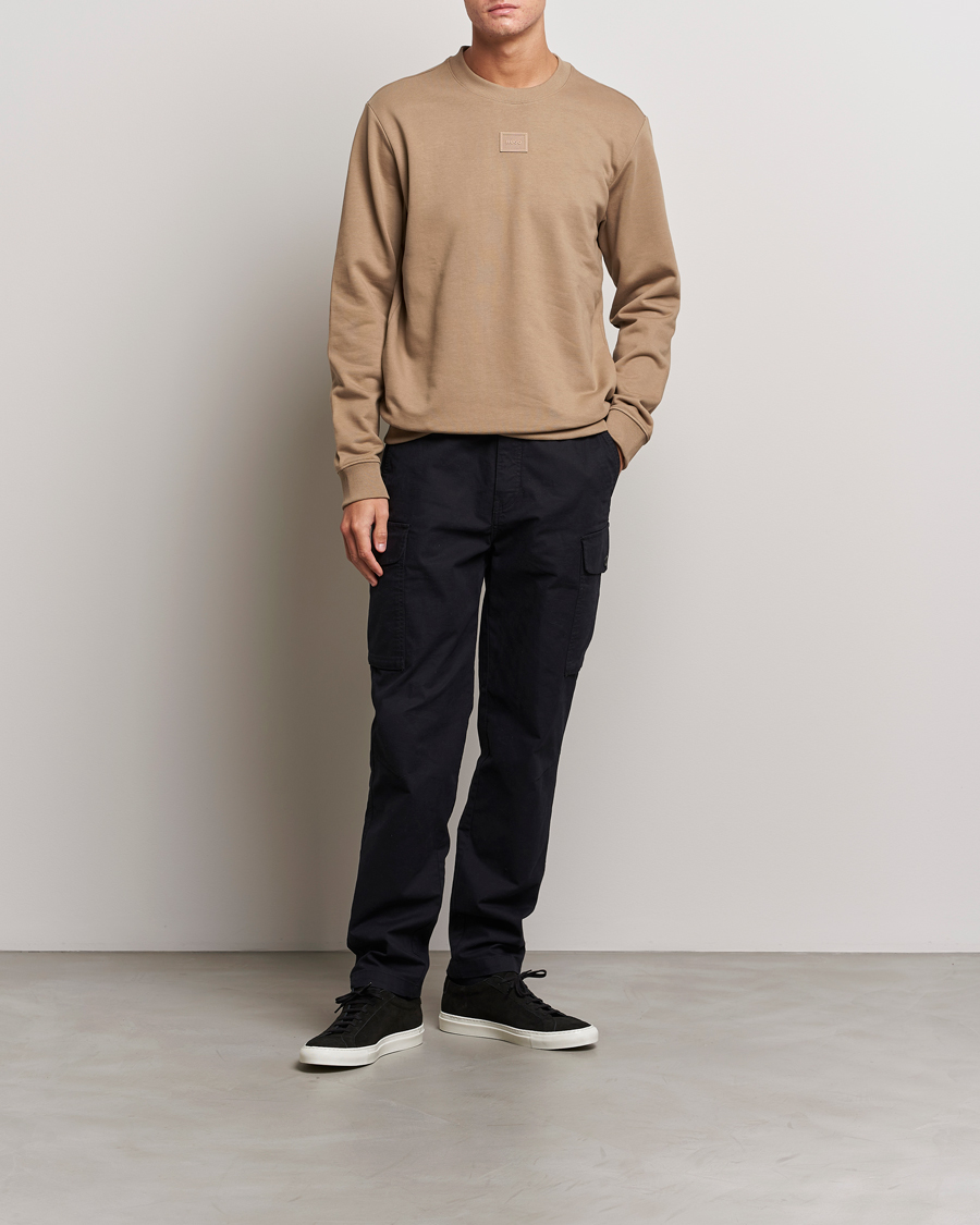 Herre | Trøjer | HUGO | Diragol Crew Neck Sweatshirt Open Brown