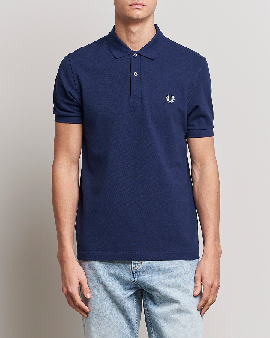Herre | Kortærmede polotrøjer | Fred Perry | Plain Polo Shirt French Navy