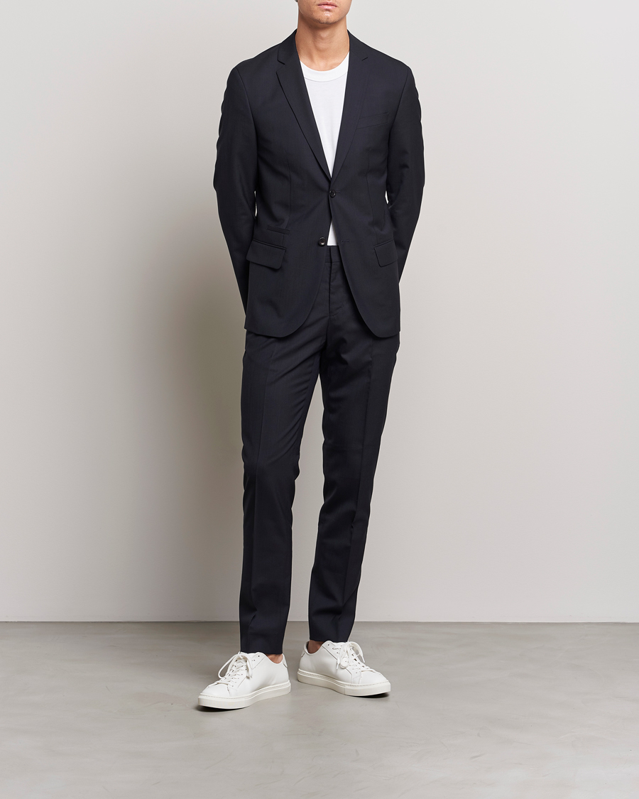 K Rick Cool Wool Suit Jacket Dark Navy - CareOfCarl.dk