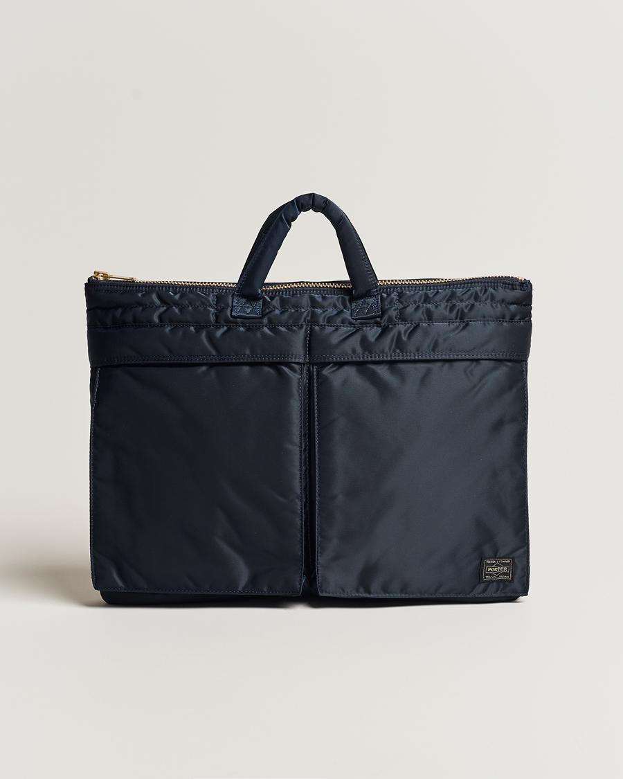 Herre | Porter-Yoshida & Co. Tanker Short Helmet Bag Iron Blue | Porter-Yoshida & Co. | Tanker Short Helmet Bag Iron Blue
