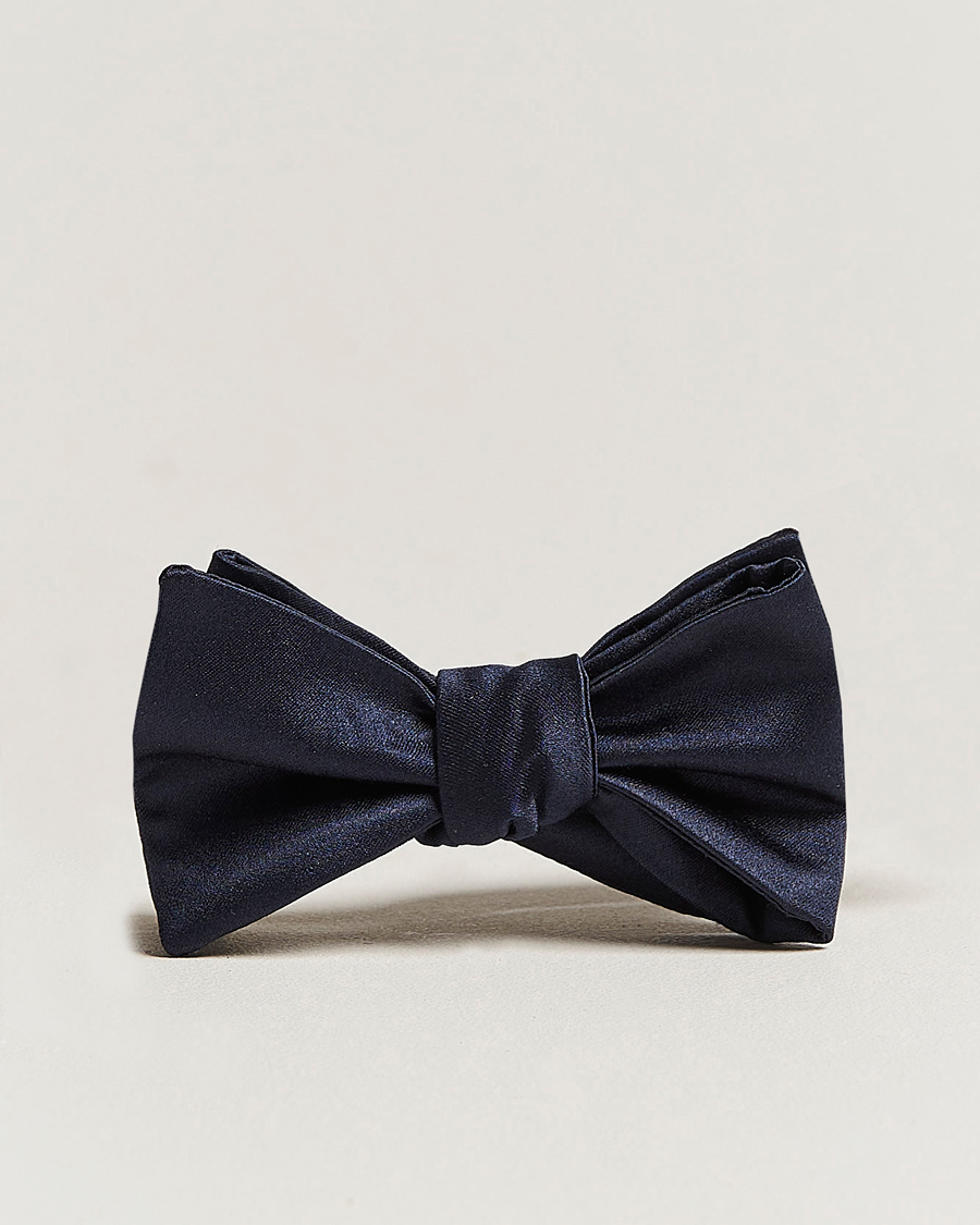 Herre | Butterfly | E. Marinella | Silk Bow Tie Navy Satin