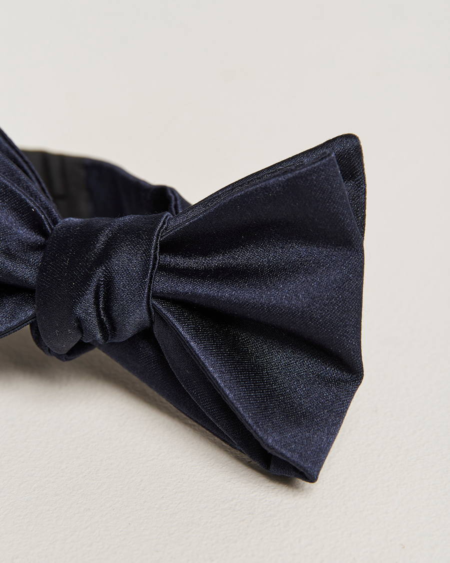 Herre | Butterfly | E. Marinella | Silk Bow Tie Navy Satin