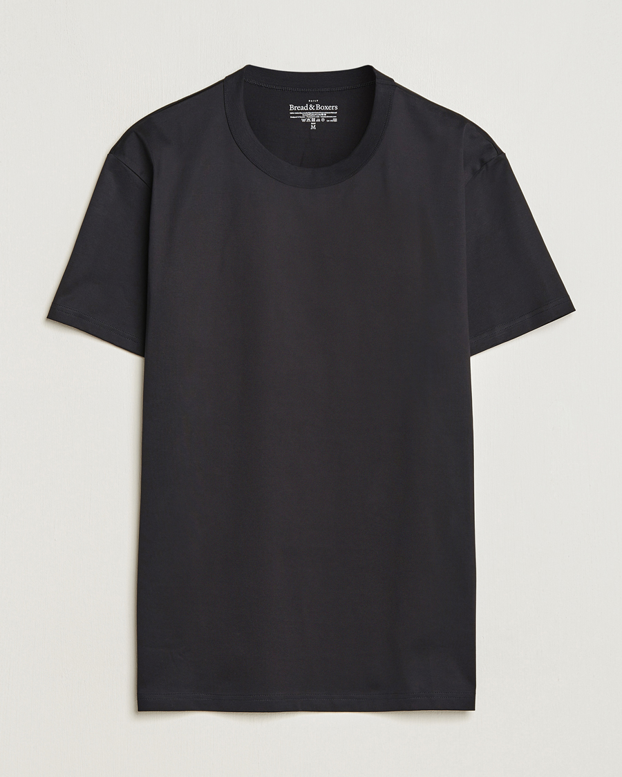 Herre | Sorte t-shirts | Bread & Boxers | Pima Cotton Crew Neck T-Shirt Black