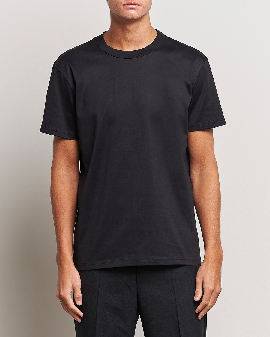 Herr | Bread & Boxers | Bread & Boxers | Pima Cotton Crew Neck T-Shirt Black