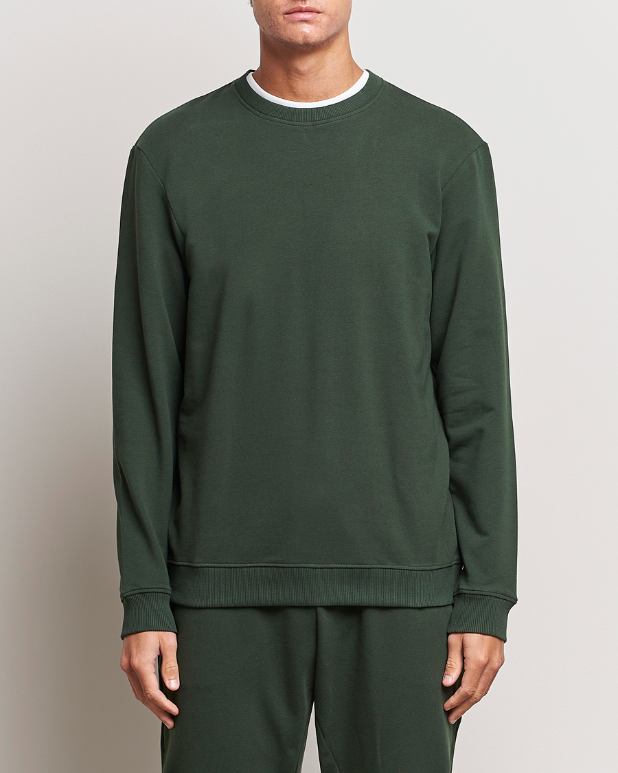 Herre |  | Bread & Boxers | Loungewear Crew Neck Sweatshirt Forest Green