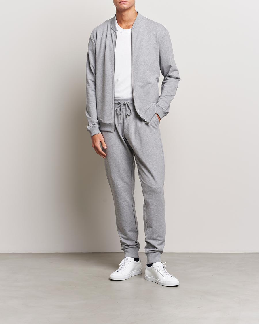 Herre | Trøjer | Bread & Boxers | Loungewear Full Zip Sweater Grey Melange