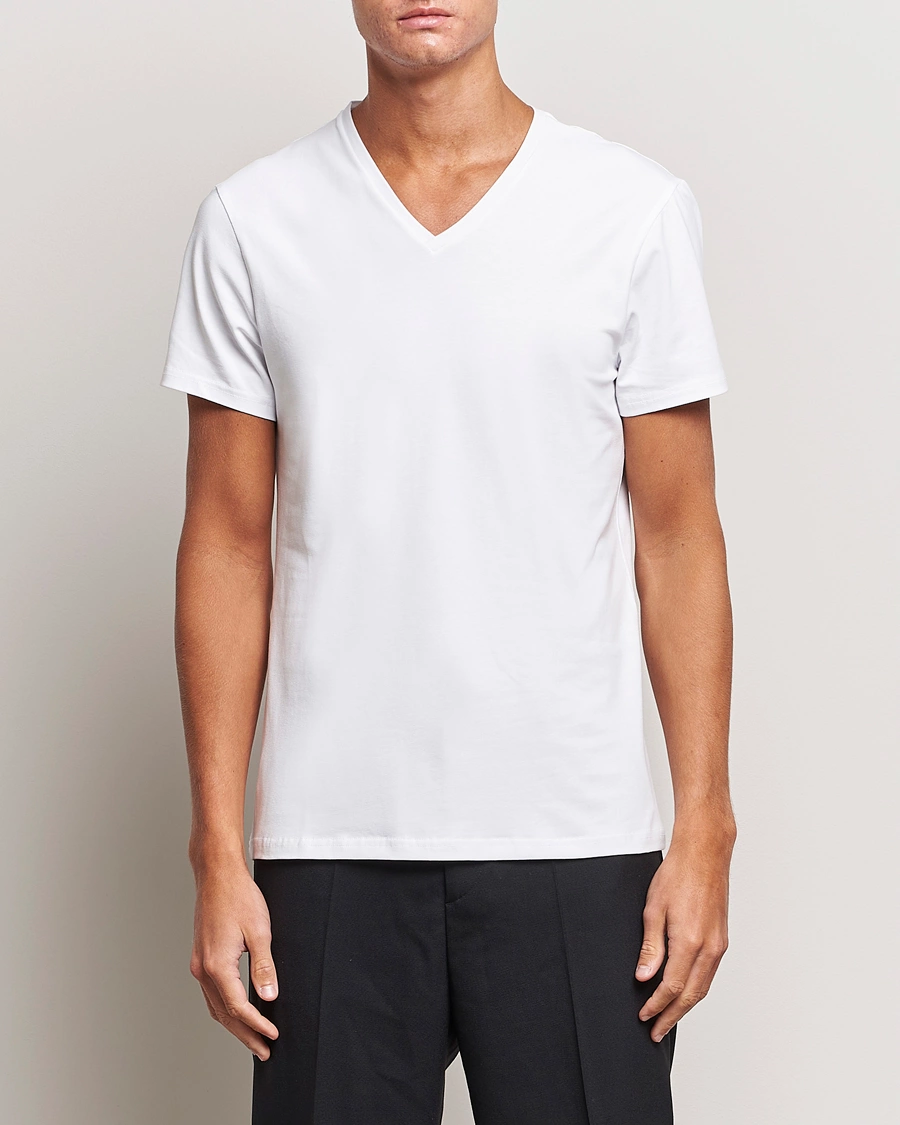 Herre | Flerpak | Bread & Boxers | 2-Pack V-Neck T-Shirt White
