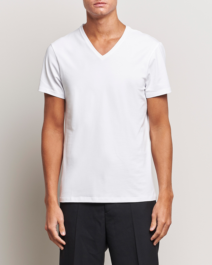 Herre | Tøj | Bread & Boxers | 2-Pack V-Neck T-Shirt White