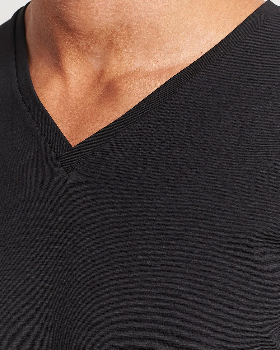 Herre | T-Shirts | Bread & Boxers | 2-Pack V-Neck T-Shirt Black