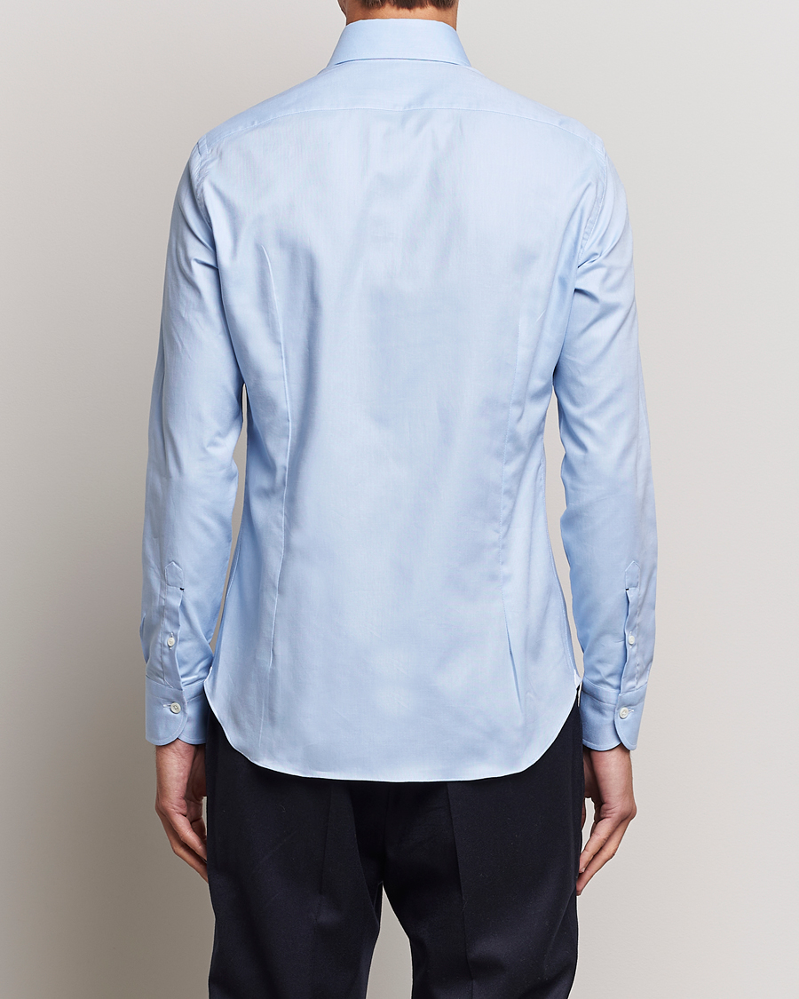 Herre | Skjorter | Mazzarelli | Soft Washed Button Down Oxford Shirt Light Blue