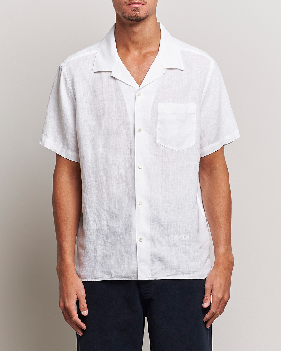 Herre | The linen lifestyle | J.Lindeberg | Reg Fit Linen Melange Short Sleeve Shirt White