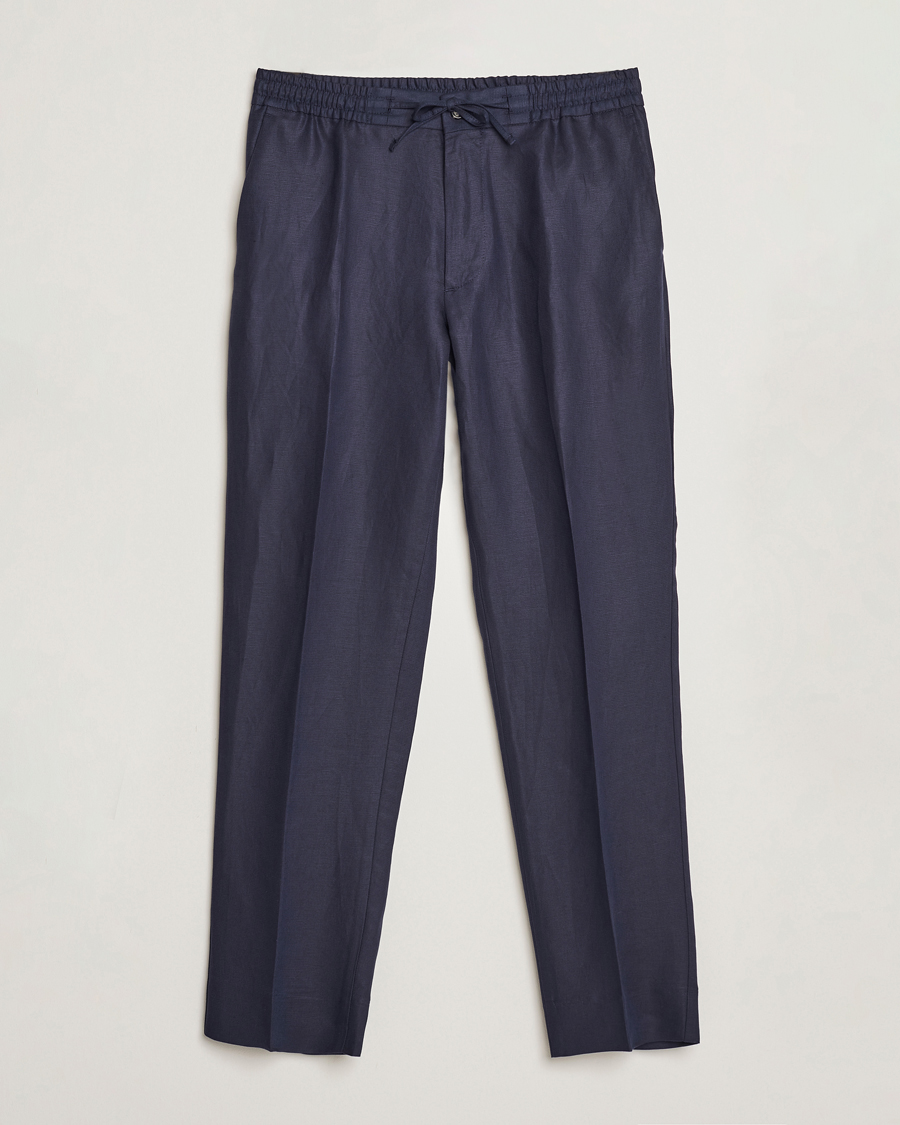 Herre | Bukser | J.Lindeberg | Baron Tencel/Linen Trousers Navy